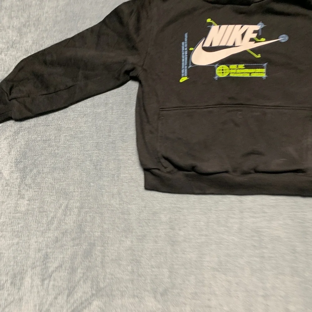 Nike Sportswear One Bowerman Drive Hoodie Kids 4T Black Fleece Lined Swoosh Logo